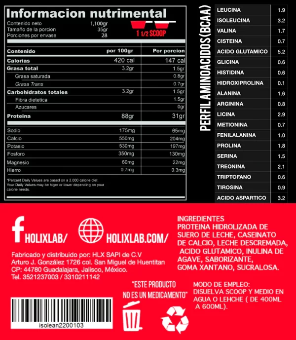 Whey protein Isolean Fresa - Imagen 4